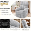 Korser Power Recliner Chair, Electric Recliners for Adults, Small Recliners for Small Spaces, Upholstered Recliner with USB & Type-C Charging Ports, Nursery Chair for Living Room, Chenille, Beige(Silver Grey)