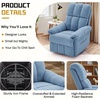 Korser Power Recliner Chair, Electric Recliners for Adults, Small Recliners for Small Spaces, Upholstered Recliner with USB & Type-C Charging Ports, Nursery Chair for Living Room, Chenille, Beige(Misty Blue)