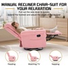 Korser Power Recliner Chair, Electric Recliners for Adults, Small Recliners for Small Spaces, Upholstered Recliner with USB & Type-C Charging Ports, Nursery Chair for Living Room, Chenille, Beige(Pink)