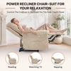 Korser Power Recliner Chair, Electric Recliners for Adults, Small Recliners for Small Spaces, Upholstered Recliner with USB & Type-C Charging Ports, Nursery Chair for Living Room, Chenille, Beige(Classic Khaki)