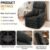 Korser Power Recliner Chair, Electric Recliners for Adults, Small Recliners for Small Spaces, Upholstered Recliner with USB & Type-C Charging Ports, Nursery Chair for Living Room, Chenille, Beige(Black)