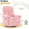 Korser Power Recliner Chair, Electric Recliners for Adults, Small Recliners for Small Spaces, Upholstered Recliner with USB & Type-C Charging Ports, Nursery Chair for Living Room, Chenille, Beige(Pink)