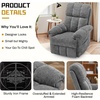 Korser Power Recliner Chair, Electric Recliners for Adults, Small Recliners for Small Spaces, Upholstered Recliner with USB & Type-C Charging Ports, Nursery Chair for Living Room, Chenille, Beige(Grey)