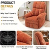 Korser Power Recliner Chair, Electric Recliners for Adults, Small Recliners for Small Spaces, Upholstered Recliner with USB & Type-C Charging Ports, Nursery Chair for Living Room, Chenille, Beige(Orange)