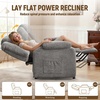 Korser Power Recliner Chair, Living Room Chairs for Adults, Oversized Electric Recliner with Side Pockets, Chenille Fabric Reclining Chair for Living Room, Bedroom(Lightgray-1)