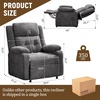 Korser Power Recliner Chair, Living Room Chairs for Adults, Oversized Electric Recliner with Side Pockets, Chenille Fabric Reclining Chair for Living Room, Bedroom(Grey-0)