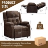 Korser Power Recliner Chair, Living Room Chairs for Adults, Oversized Electric Recliner with Side Pockets, Chenille Fabric Reclining Chair for Living Room, Bedroom(Darkbrown-2)