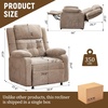 Korser Power Recliner Chair, Living Room Chairs for Adults, Oversized Electric Recliner with Side Pockets, Chenille Fabric Reclining Chair for Living Room, Bedroom(Camel-2)