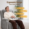 Korser Power Recliner Chair, Living Room Chairs for Adults, Oversized Electric Recliner with Side Pockets, Chenille Fabric Reclining Chair for Living Room, Bedroom(Lightgray-1)