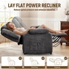 Korser Power Recliner Chair, Living Room Chairs for Adults, Oversized Electric Recliner with Side Pockets, Chenille Fabric Reclining Chair for Living Room, Bedroom(Grey-0)