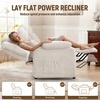 Korser Power Recliner Chair, Living Room Chairs for Adults, Oversized Electric Recliner with Side Pockets, Chenille Fabric Reclining Chair for Living Room, Bedroom(White-2)
