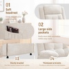 Korser Power Recliner Chair for Adults, Oversized Electric Recliner with Thickened Cushions, Chenille Fabric Reclining Chair for Living Room, Bedroom, Grey(White)