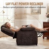 Korser Power Recliner Chair for Adults, Oversized Electric Recliner with Thickened Cushions, Chenille Fabric Reclining Chair for Living Room, Bedroom, Grey(Darkbrown)