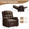 Korser Power Recliner Chair for Adults, Oversized Electric Recliner with Thickened Cushions, Chenille Fabric Reclining Chair for Living Room, Bedroom, Grey(Darkbrown)