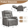 Korser Power Recliner Chair for Adults, Oversized Electric Recliner with Thickened Cushions, Chenille Fabric Reclining Chair for Living Room, Bedroom, Grey(Lightgray)
