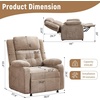 Korser Power Recliner Chair for Adults, Oversized Electric Recliner with Thickened Cushions, Chenille Fabric Reclining Chair for Living Room, Bedroom, Grey(Camel)