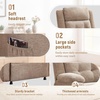Korser Power Recliner Chair for Adults, Oversized Electric Recliner with Thickened Cushions, Chenille Fabric Reclining Chair for Living Room, Bedroom, Grey(Camel)