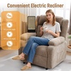 Korser Power Recliner Chair for Adults, Oversized Electric Recliner with Thickened Cushions, Chenille Fabric Reclining Chair for Living Room, Bedroom, Grey(Camel)