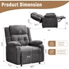 Korser Power Recliner Chair for Adults, Oversized Electric Recliner with Thickened Cushions, Chenille Fabric Reclining Chair for Living Room, Bedroom, Grey(Grey)