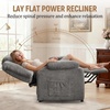 Korser Power Recliner Chair for Adults, Oversized Electric Recliner with Thickened Cushions, Chenille Fabric Reclining Chair for Living Room, Bedroom, Grey(Lightgray)