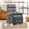 Korser Power Recliner Chair for Adults, Recliner for Small Spaces with Rollers, Electric Chair with Massage and Heat, USB and Type-C Charge Port, Fabric Recliner Chair for Living Room, Bedroom(Charcial Grey)