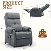 Korser Power Recliner Chair for Adults, Recliner for Small Spaces with Rollers, Electric Chair with Massage and Heat, USB and Type-C Charge Port, Fabric Recliner Chair for Living Room, Bedroom(Charcial Grey)