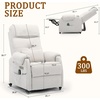 Korser Power Recliner Chair for Adults, Recliner for Small Spaces with Rollers, Electric Chair with Massage and Heat, USB and Type-C Charge Port, Fabric Recliner Chair for Living Room, Bedroom(Beige)