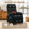 Korser Power Recliner Chair for Adults, Recliner for Small Spaces with Rollers, Electric Chair with Massage and Heat, USB and Type-C Charge Port, Fabric Recliner Chair for Living Room, Bedroom(Black)