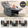Korser Power Recliner Chair for Adults, Recliner for Small Spaces with Rollers, Electric Chair with Massage and Heat, USB and Type-C Charge Port, Fabric Recliner Chair for Living Room, Bedroom(Charcial Grey)