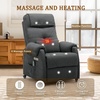 Korser Power Recliner Chair for Adults, Recliner for Small Spaces with Rollers, Electric Chair with Massage and Heat, USB and Type-C Charge Port, Fabric Recliner Chair for Living Room, Bedroom(Dark Grey)