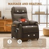 Korser Power Recliner Chair for Adults, Recliner for Small Spaces with Rollers, Electric Chair with Massage and Heat, USB and Type-C Charge Port, Fabric Recliner Chair for Living Room, Bedroom(Brown)