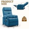 Korser Power Recliner Chair for Adults, Recliner for Small Spaces with Rollers, Electric Chair with Massage and Heat, USB and Type-C Charge Port, Fabric Recliner Chair for Living Room, Bedroom(Blue)