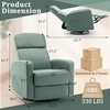Korser Power Recliner Chair for Adults, Swivel Rocker Recliner with USB Ports, Nursery Rocking Chairs with Side Pockets, Electric Recliner Nursery Glider for Living Room & Nursery, Linen Fabric, Beige(Teal)
