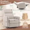 Korser Power Recliner Chair for Adults, Swivel Rocker Recliner with USB Ports, Nursery Rocking Chairs with Side Pockets, Electric Recliner Nursery Glider for Living Room & Nursery, Linen Fabric, Beige(Beige)