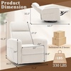 Korser Power Recliner Chair for Adults, Swivel Rocker Recliner with USB Ports, Nursery Rocking Chairs with Side Pockets, Electric Recliner Nursery Glider for Living Room & Nursery, Linen Fabric, Beige(Ivory)