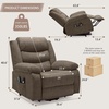 Korser Power Recliner Chair with Massage and Heating, Power Lift Recliner Chair for Elderly and Adults, Electric Recliner with Remote Control and Cup Holders for Living Room, Linen Fabric, Brown(Brown)