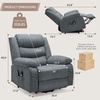 Korser Power Recliner Chair with Massage and Heating, Power Lift Recliner Chair for Elderly and Adults, Electric Recliner with Remote Control and Cup Holders for Living Room, Linen Fabric, Brown(Leaden Grey)