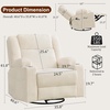 Korser Power Swivel Rocker Recliner with Dual Motor Adjustable Headrest for Adults, Oversized 24″ Wide Seat Glider Rocking Chair with Massage & Heat, Corduroy Electric Recliner with USB&Type-C, Beige(Elegant Beige)