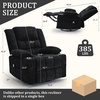 Korser Recliner Chair for Adults, Wall Hugger RV Recliner with Massage and Heating, Zero-Gravity Recliners, Electric Power Recliner Chair for Living Room, Bedroom, Home, Theater Seating (Darkgrey)(Black)
