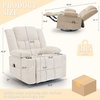 Korser Recliner Chair for Adults, Wall Hugger RV Recliner with Massage and Heating, Zero-Gravity Recliners, Electric Power Recliner Chair for Living Room, Bedroom, Home, Theater Seating (Darkgrey)(Beige)