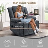 Korser Recliner Chair for Adults, Wall Hugger RV Recliner with Massage and Heating, Zero-Gravity Recliners, Electric Power Recliner Chair for Living Room, Bedroom, Home, Theater Seating (Darkgrey)(Dark Grey)