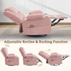 Korser Recliner Chair for Adults, Wall Hugger RV Recliner with Massage and Heating, Zero-Gravity Recliners, Electric Power Recliner Chair for Living Room, Bedroom, Home, Theater Seating (Darkgrey)(Pink)