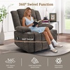 Korser Recliner Chair for Adults, Wall Hugger RV Recliner with Massage and Heating, Zero-Gravity Recliners, Electric Power Recliner Chair for Living Room, Bedroom, Home, Theater Seating (Darkgrey)(Brown)