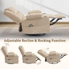 Korser Recliner Chair for Adults, Wall Hugger RV Recliner with Massage and Heating, Zero-Gravity Recliners, Electric Power Recliner Chair for Living Room, Bedroom, Home, Theater Seating (Darkgrey)(Khaki)