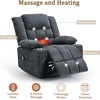 Korser Recliner Chair for Adults, Wall Hugger RV Recliner with Massage and Heating, Zero-Gravity Recliners, Electric Power Recliner Chair for Living Room, Bedroom, Home, Theater Seating (Darkgrey)(Dark Grey)