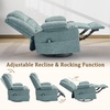 Korser Recliner Chair for Adults, Wall Hugger RV Recliner with Massage and Heating, Zero-Gravity Recliners, Electric Power Recliner Chair for Living Room, Bedroom, Home, Theater Seating (Darkgrey)(Lake Blue)