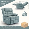 Korser Recliner Chair for Adults, Wall Hugger RV Recliner with Massage and Heating, Zero-Gravity Recliners, Electric Power Recliner Chair for Living Room, Bedroom, Home, Theater Seating (Darkgrey)(Lake Blue)
