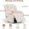 Korser Recliner Chair for Adults, Wall Hugger RV Recliner with Massage and Heating, Zero-Gravity Recliners, Electric Power Recliner Chair for Living Room, Bedroom, Home, Theater Seating (Darkgrey)(Beige)