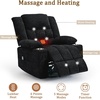 Korser Recliner Chair for Adults, Wall Hugger RV Recliner with Massage and Heating, Zero-Gravity Recliners, Electric Power Recliner Chair for Living Room, Bedroom, Home, Theater Seating (Darkgrey)(Black)