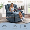 Korser Recliner Chair for Adults, Wall Hugger RV Recliner with Massage and Heating, Zero-Gravity Recliners, Electric Power Recliner Chair for Living Room, Bedroom, Home, Theater Seating (Darkgrey)(Blue)